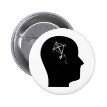 Thinking About Kites Pinback Button