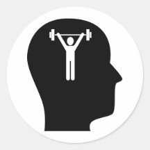 Thinking About Personal Training Round Stickers