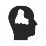 Thinking About Skating Round Sticker