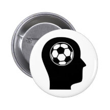 Thinking About Soccer Pinback Buttons