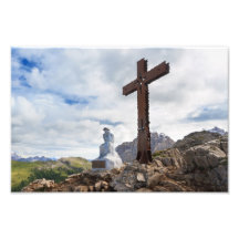Thinking Christ - Castellazzo mount, Italy Photographic Print