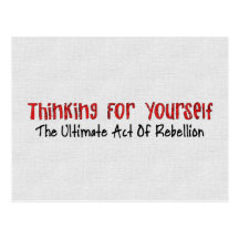 Thinking For Yourself Post Cards