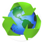 thinking green stickers