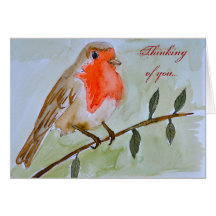 Thinking of You Robin Card