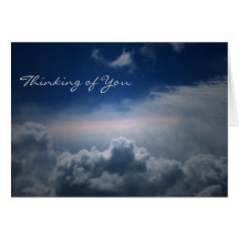 Thinking of You - Subtle Horizontal Rainbow Greeting Cards