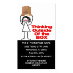 Thinking Outside The Box Cartoon Business Card