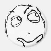 Thinking rage face magnets