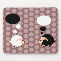 thinking sheep mouse pads
