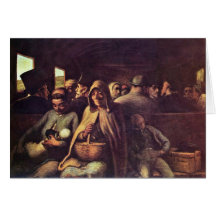 Third-Class Carriage By Daumier Honoré (Best Quali Greeting Card