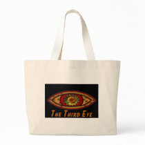 Third Eye - Black Print with Caption by Manda Bags
