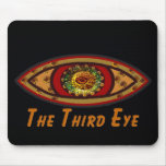 Third Eye - Black Print with Caption by Manda mousepads