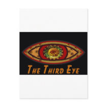 Third Eye - Black Print with Caption by Manda