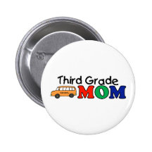 Third Grade Mom Pinback Button