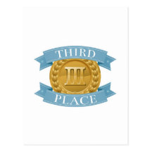Third place bronze medal post cards