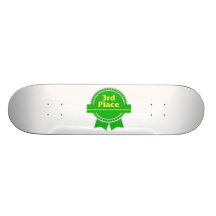 Third Place Green & Gold Ribbon Skateboard