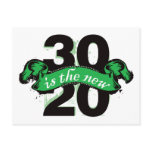 Thirty is the New Twenty - Green Post Card