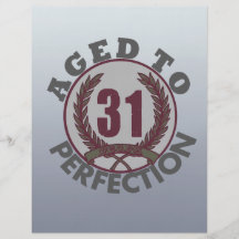 Thirty One and aged to Perfection Birthday Full Color Flyer