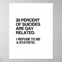 THIRTY PERCENT OF SUICIDES ARE GAY RELATED POSTERS