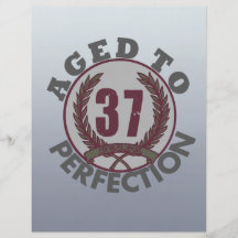 Thirty Seven and aged to Perfection Birthday Flyer