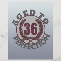 Thirty Six and aged to Perfection Birthday Flyers