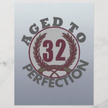 Thirty Two and aged to Perfection Birthday Flyer