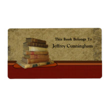 This Antique Book Belongs To You Personalized Shipping Label