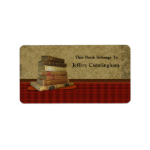 This Antique Book Belongs To You Custom Address Label