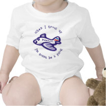 This baby is a future pilot, wants to fly airplane baby creeper
