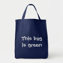 This bag is green
