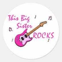 This Big Sister Rocks Round Sticker