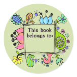 This Book Belongs To Book Name Plate Label Sticker