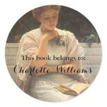 This Book Belongs To ... Fine Art Bookplates Round Stickers