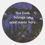 This Book Belongs To ... Fine Art Bookplates Round Sticker