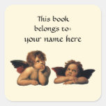 This Book Belongs To ... Fine Art Bookplates Square Sticker