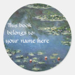 This Book Belongs To ... Fine Art Bookplates Round Sticker