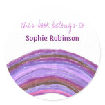 "This Book Belongs To" rainbow bookplate sticker