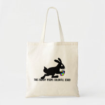 This Bunny Poops Colorful Eggs Canvas Bag