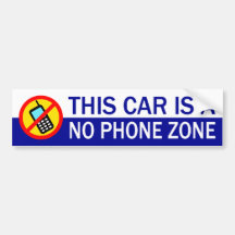 This Car Is A No Phone Zone Bumper Sticker