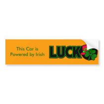 This Car is Powered by Irish Luck Bumper Sticker