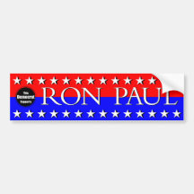 This Democrat Supports Ron Paul Red, White, Blue Bumper Stickers