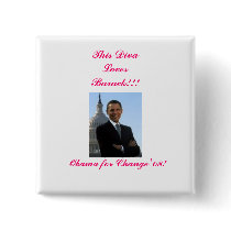 , This Diva Loves Barack!!!, Obama for ... Pinback Button