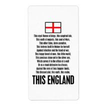 This England Custom Shipping Label