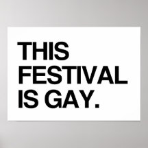 This festival is gay poster