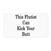 This Flutist Can Kick Your Butt Shipping Label
