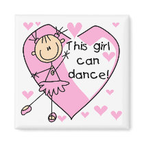 This Girl Can Dance T-shirts and Gifts Magnets