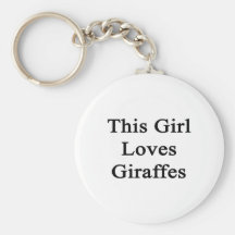 This Girl Loves Giraffes Key Chain