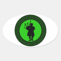 THIS IS BAGPIPES OVAL STICKER