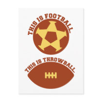 This is Football This is Throwball Cartoes Postais