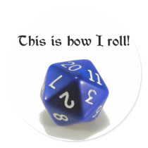 This Is How I Roll (d20) Round Stickers