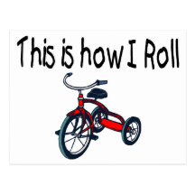 This Is How I Roll (Red Tricycle) Postcards